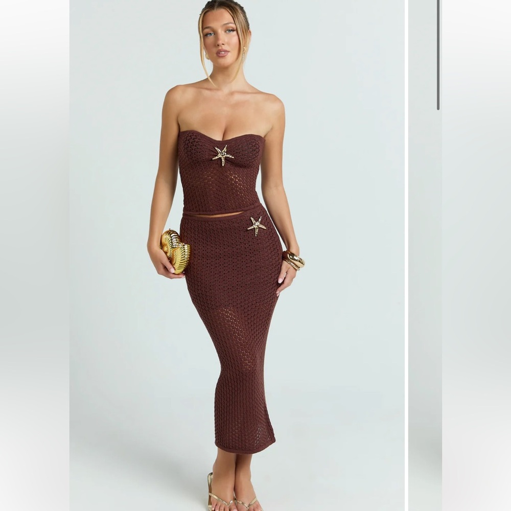 Showpo Brown Knit Two-Piece Set